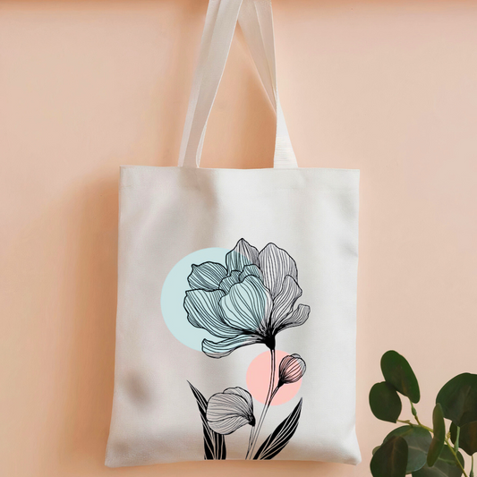 Pastel Rose White Tote Bag