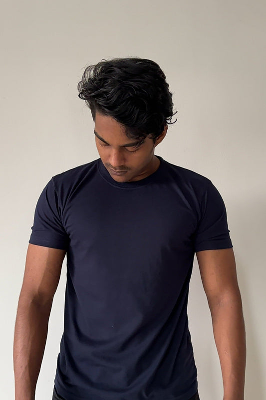 Navy Blue Crew Neck T-Shirt